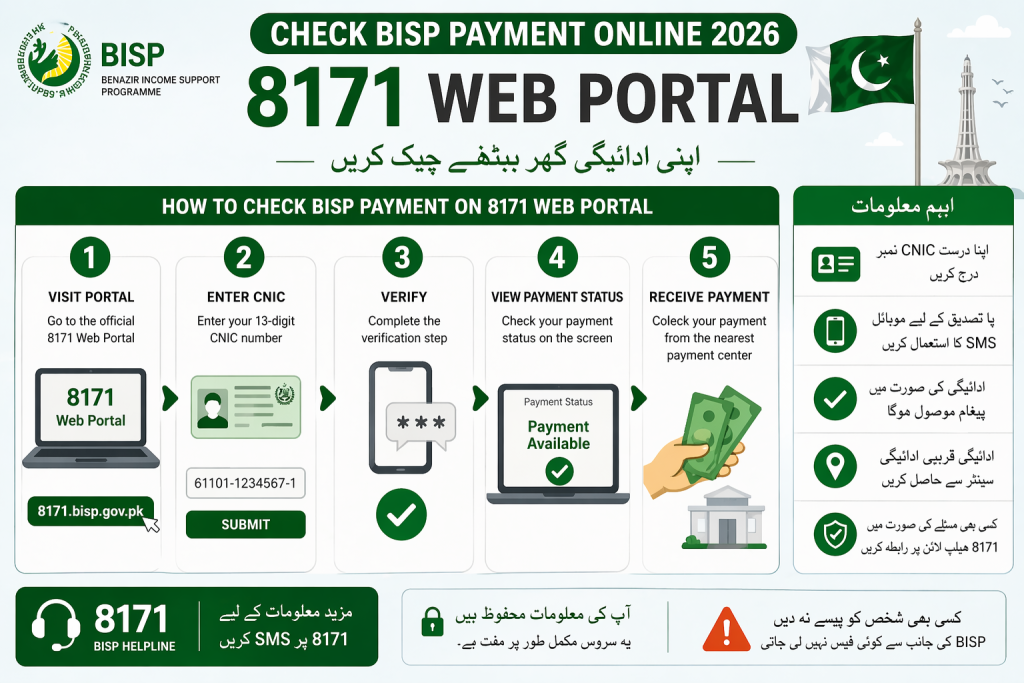 8171 Web Portal 2026 – Complete Guide to Check BISP Payment & Eligibility Online 3 8171 Web Portal 2026